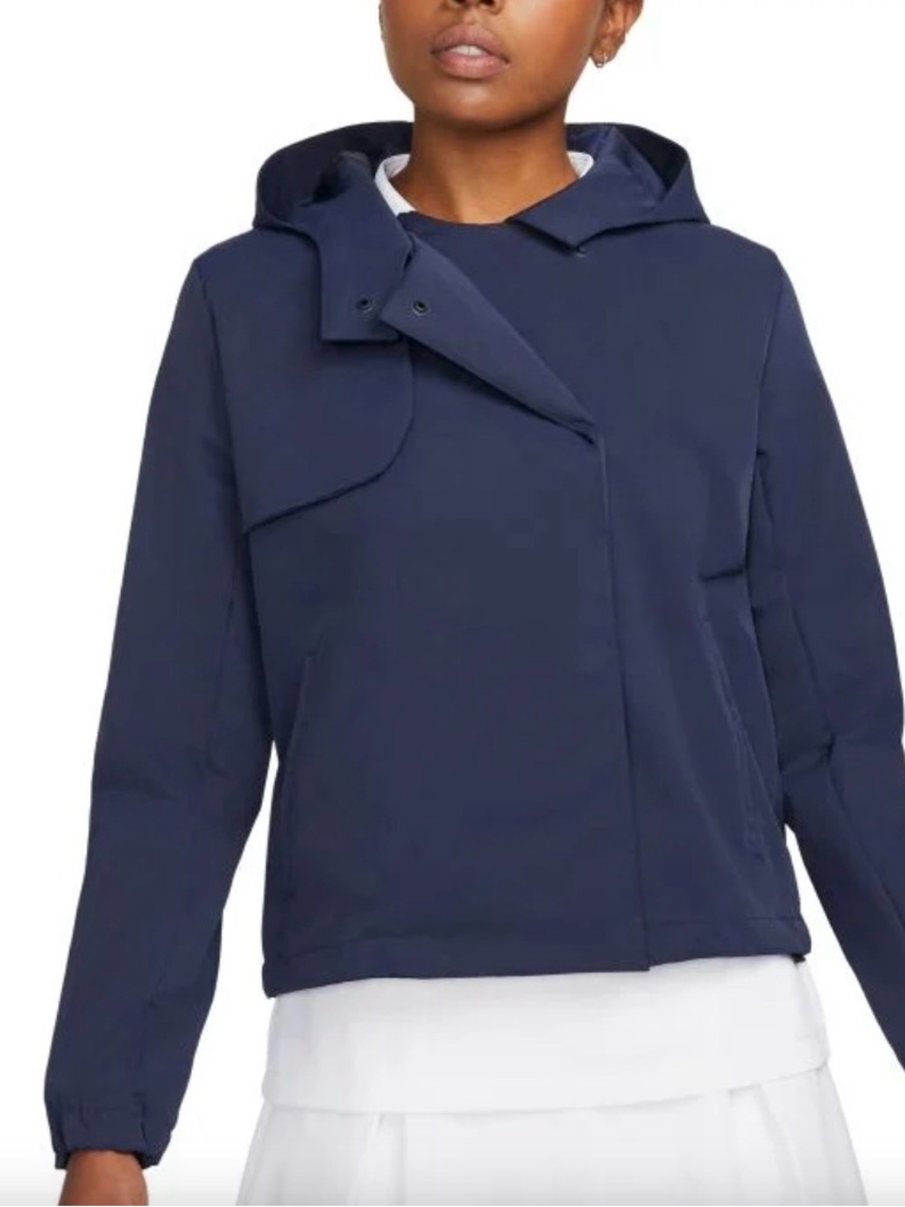 EUC! Women's Nike Repel Golf Navy blue Hooded Jacket- medium